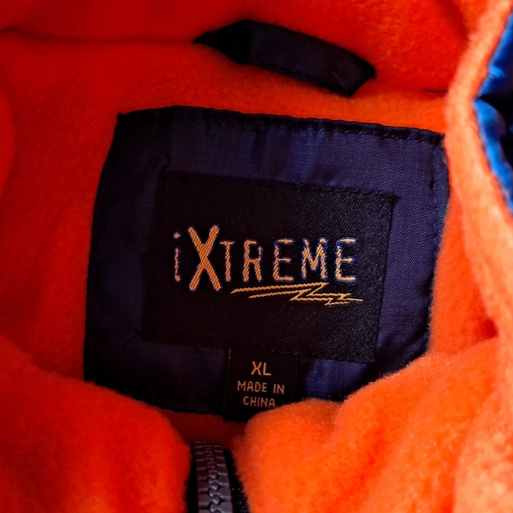 iXtreme Boys Puffer Jacket Blue Orange Hooded Winter Warm Coat XL - Picture 7 of 12